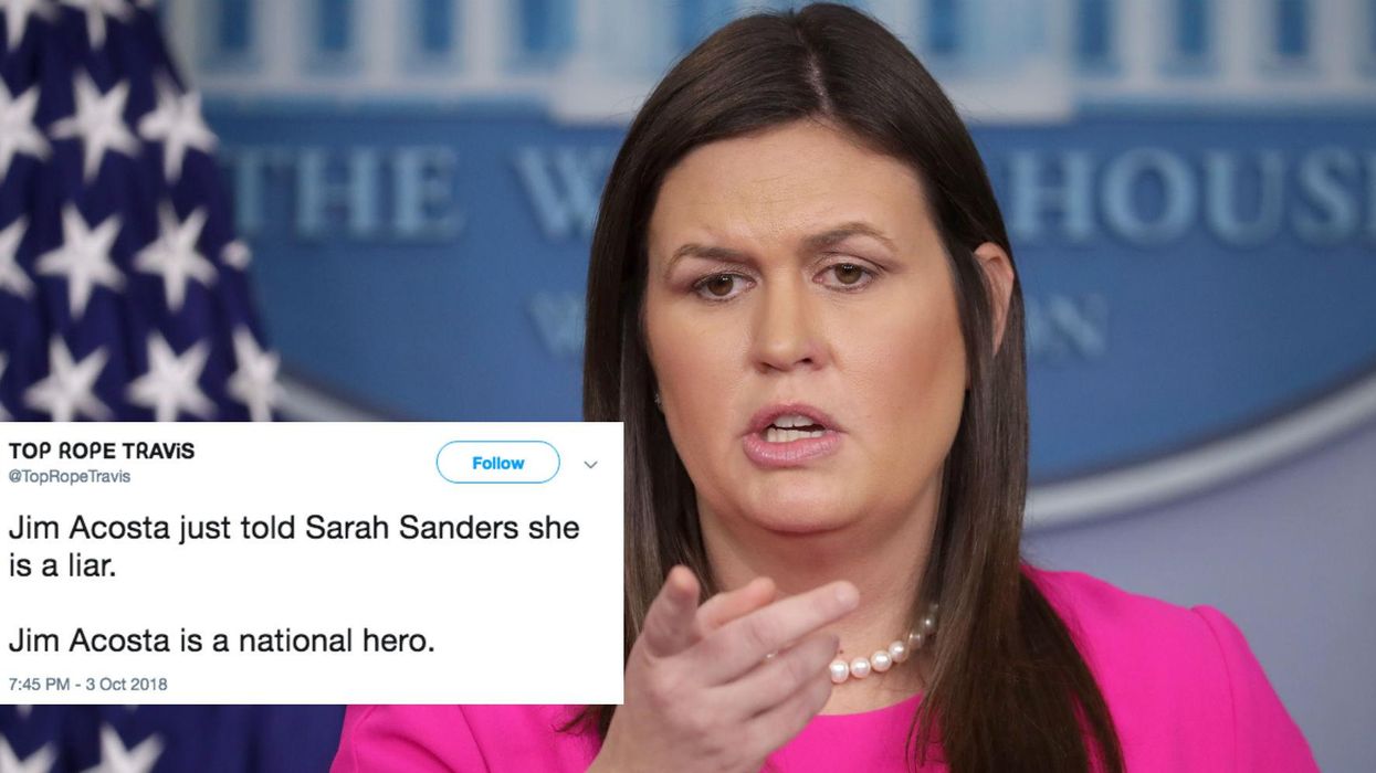 Sarah Huckabee Sanders accused Jim Acosta of having a 'problem' stating facts, so the internet had some things to say