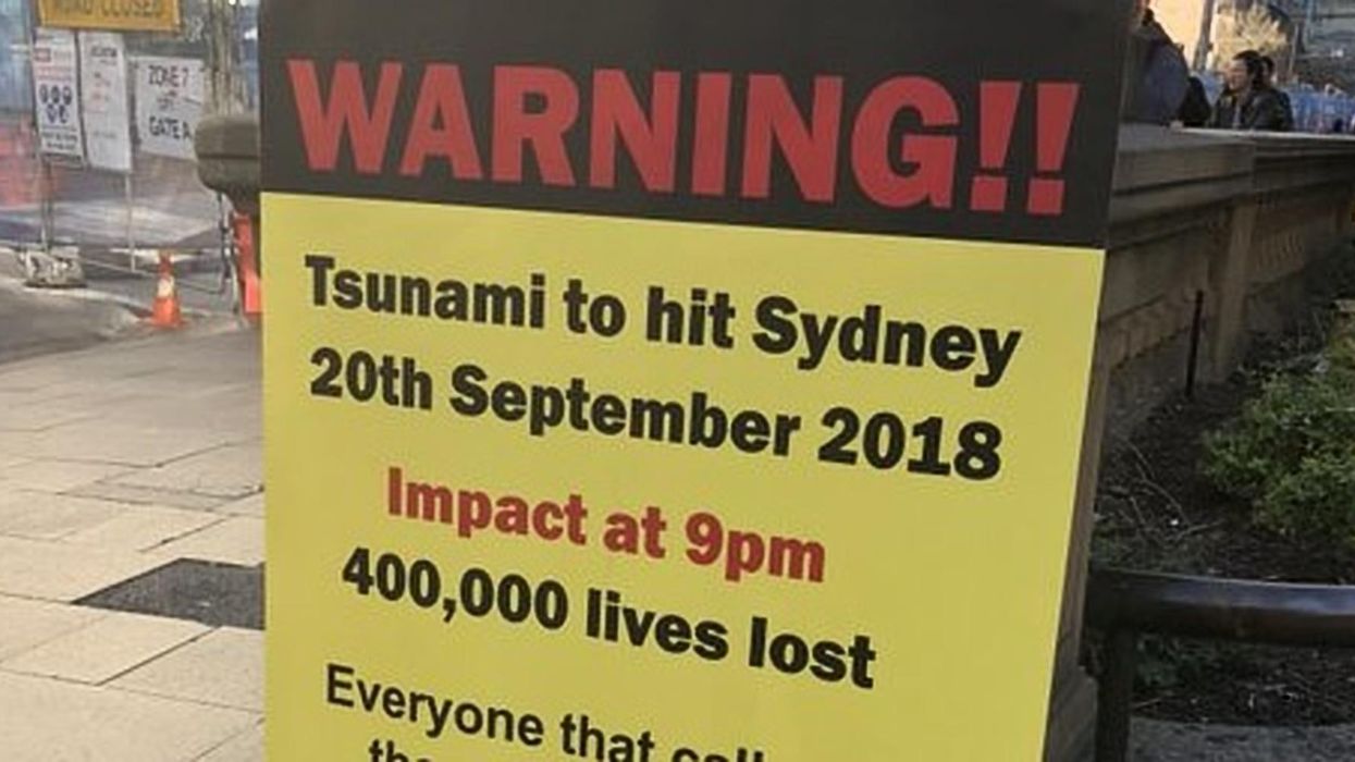A tsunami was supposed to hit Sydney and people were very upset when it didn't