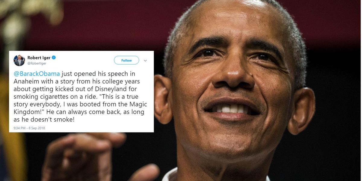 Barack Obama reveals he once got kicked out of Disneyland for smoking