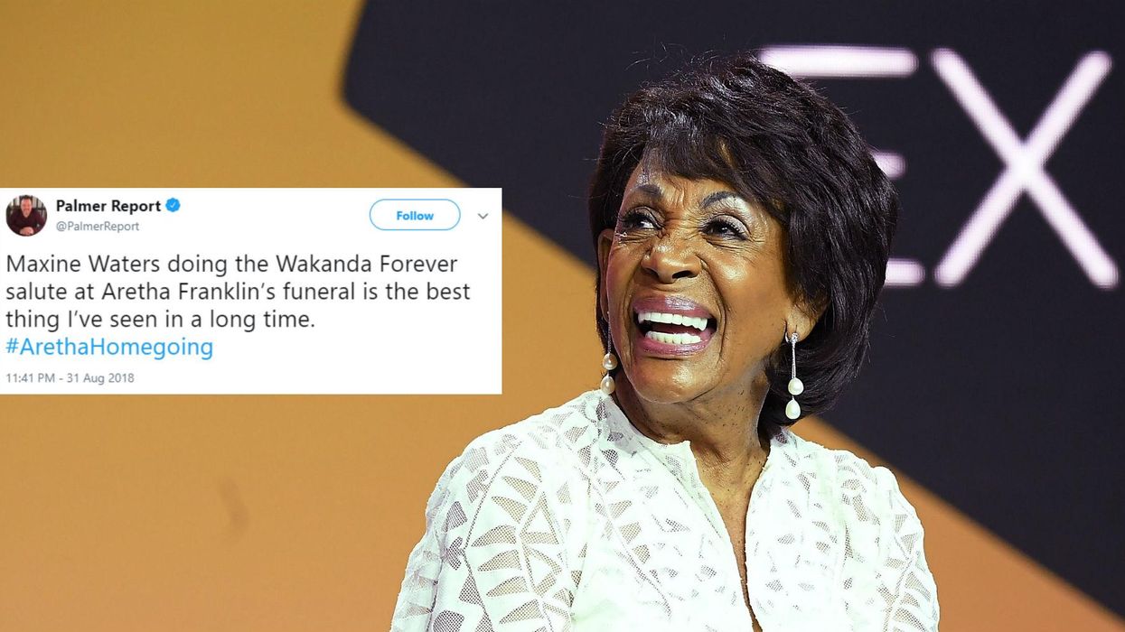 Aretha Franklin funeral: Maxine Waters made the best ever 'Black Panther' reference