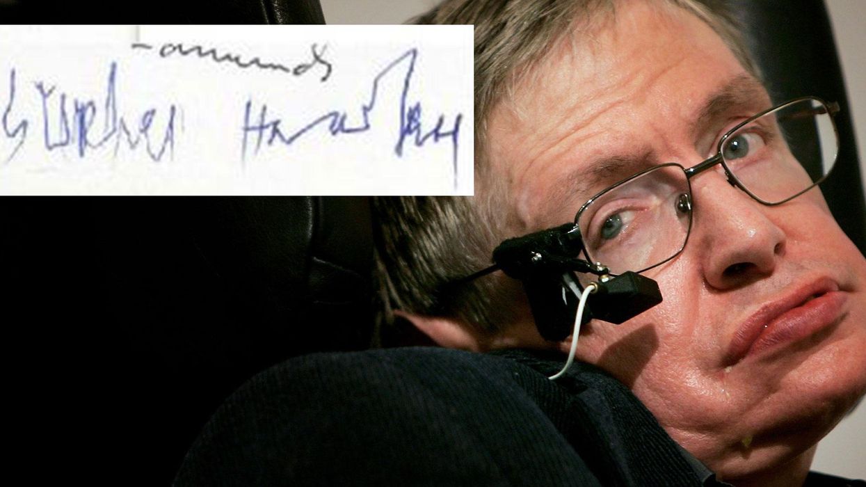 Book with rare Stephen Hawking signature before he was unable to write on sale
