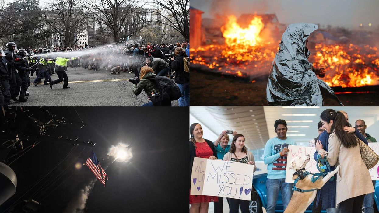 16 photos that sum up America's first 100 days of President Donald Trump