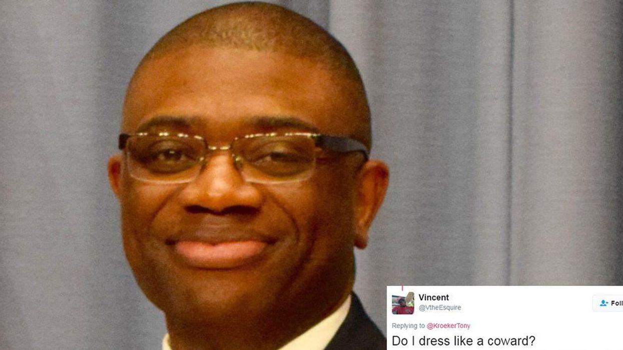 When this man was called a coward for criticising Trump supporters, he had the perfect response