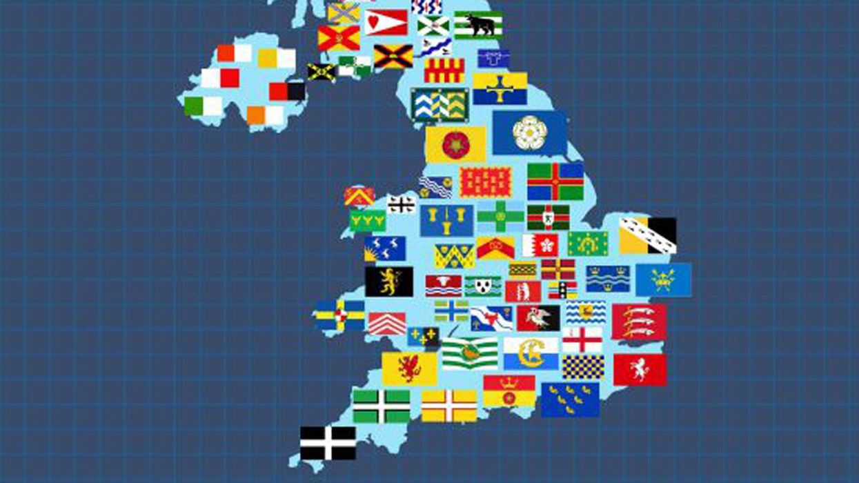 Every UK county’s flag, in one map