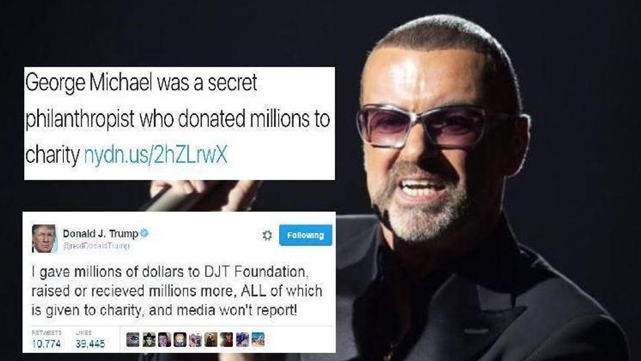 The difference between George Michael and Donald Trump - in two tweets
