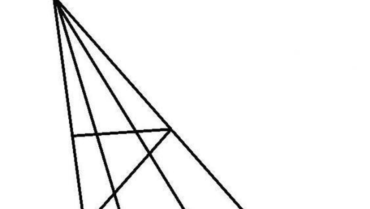 How many triangles can you see? Only the very smartest can see 18