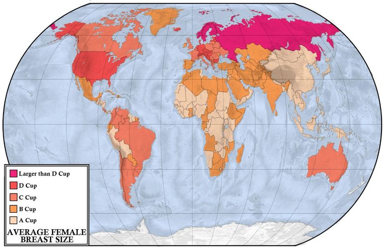 The breast and penis size maps of the world - and other curious maps, indy100