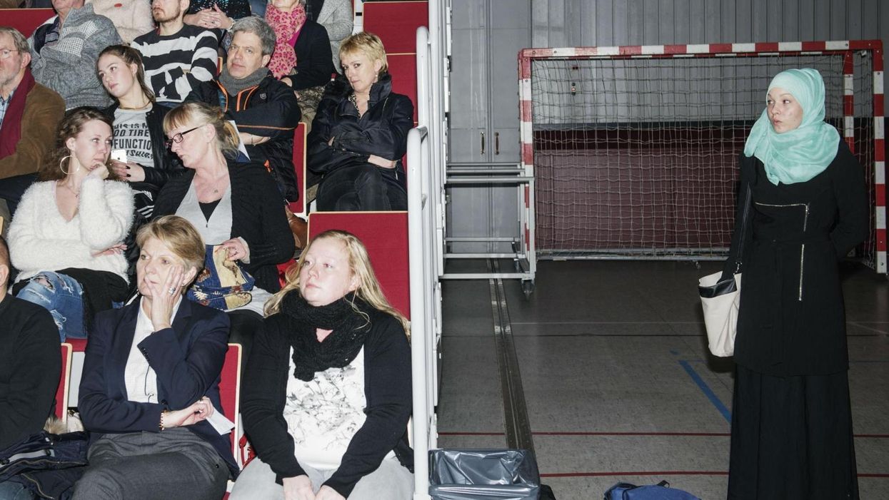 A Danish photographer has captured the effect of anti-immigration politics in one image