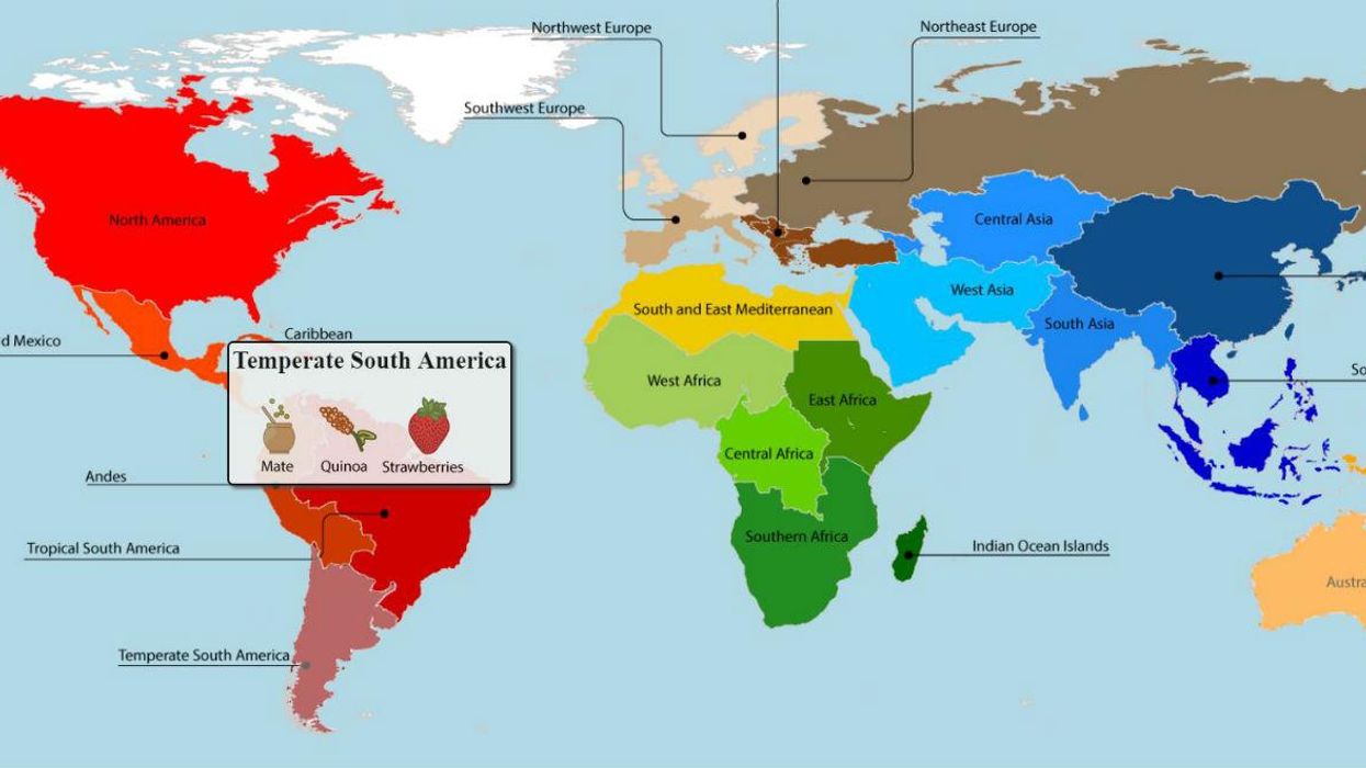 The surprising origin of your food in one map