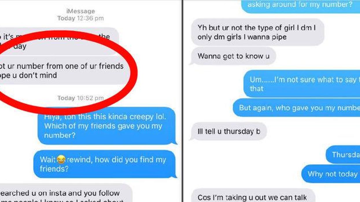 A guy got a girl's phone number without her knowing and the internet is creeped out