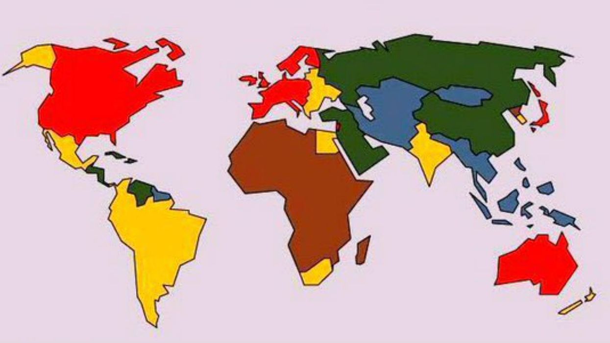 This map is being shared to condemn the way the West reacts to tragedies around the world