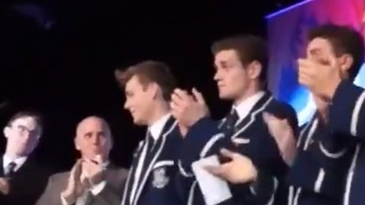 Teen gets standing ovation after coming out as gay in speech to Catholic school