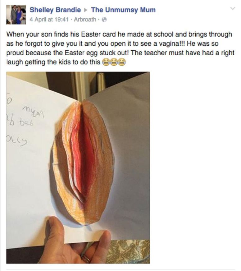 This child's well-meaning Easter card for his mother ended up being very  NSFW indeed, indy100