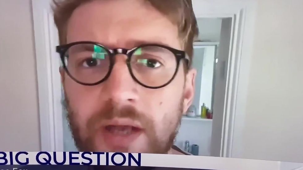 GB News trolled by man with his backside out during question to Laurence Fox