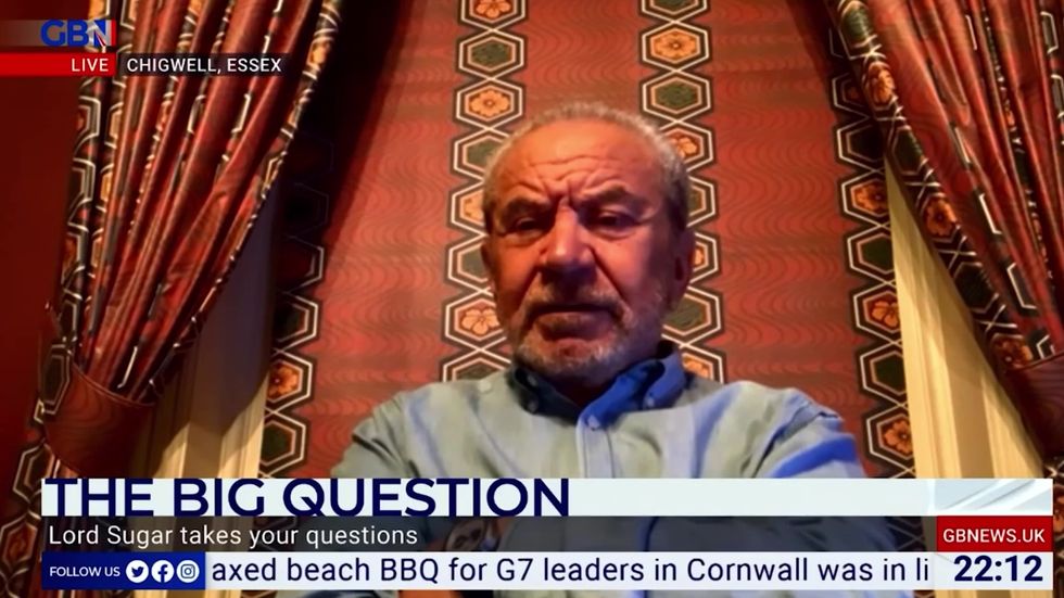 Lord Sugar criticises 'stupid bloody question' on GB News over him taking the knee
