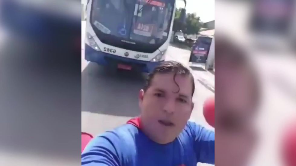 Superman impersonator hit by bus while pretending to stop it