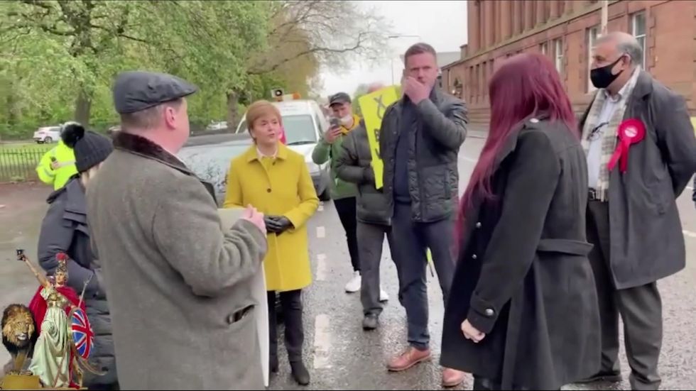 Far-right campaigner called 'racist' by Nicola Sturgeon in her own video stunt