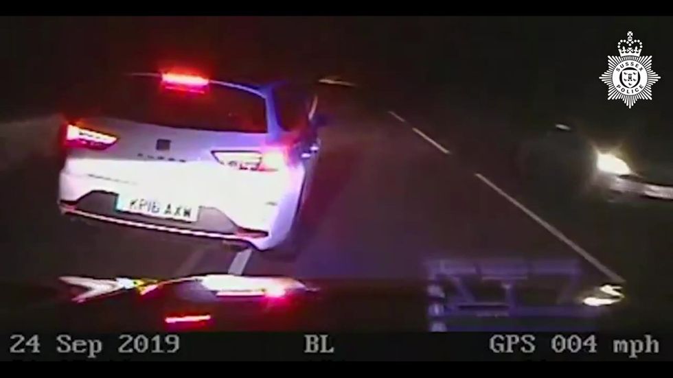 Dramatic video released of 124mph police chase of drink-driver