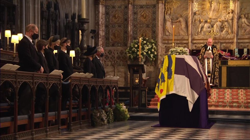 Prince Philip's coffin lowered into Royal Vault during final blessing