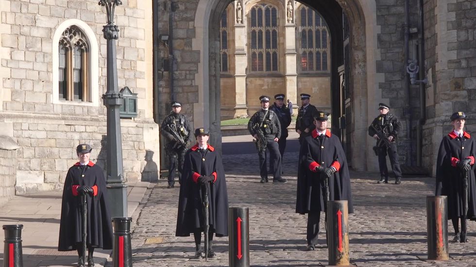 Security presence mounts at Windsor Castle ahead of Philip's funeral