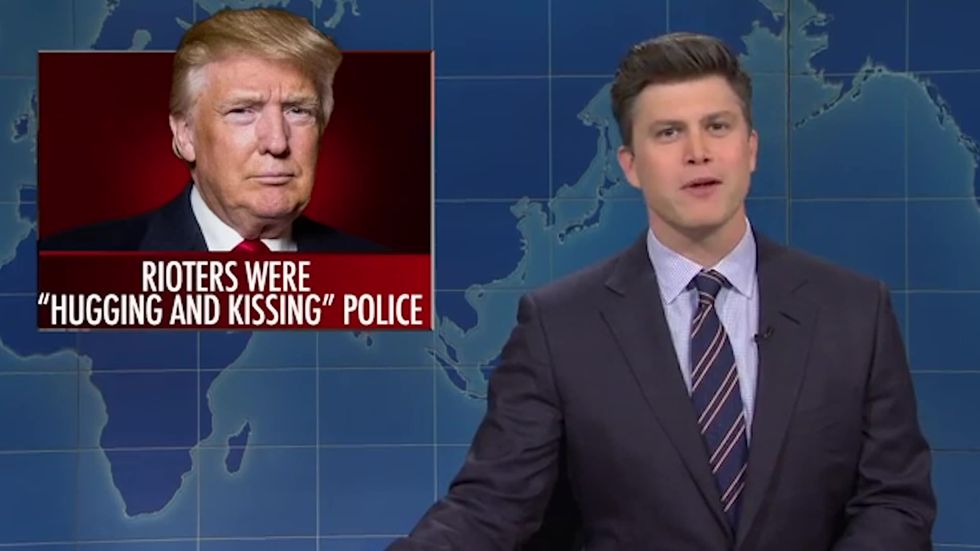 Colin Jost skewers Trump on SNL