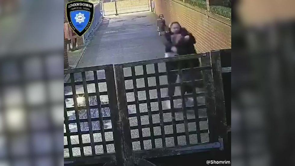 Disturbing CCTV shows attack on pregnant woman