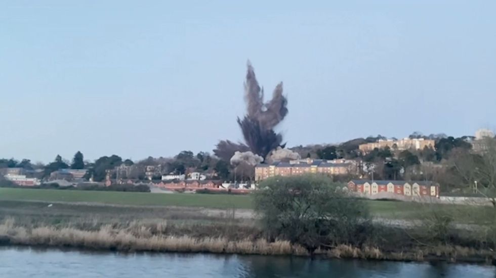WWII bomb detonated in Exeter in controlled blast