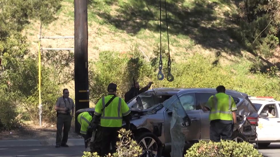 Tiger Woods’ wrecked SUV towed after California car crash
