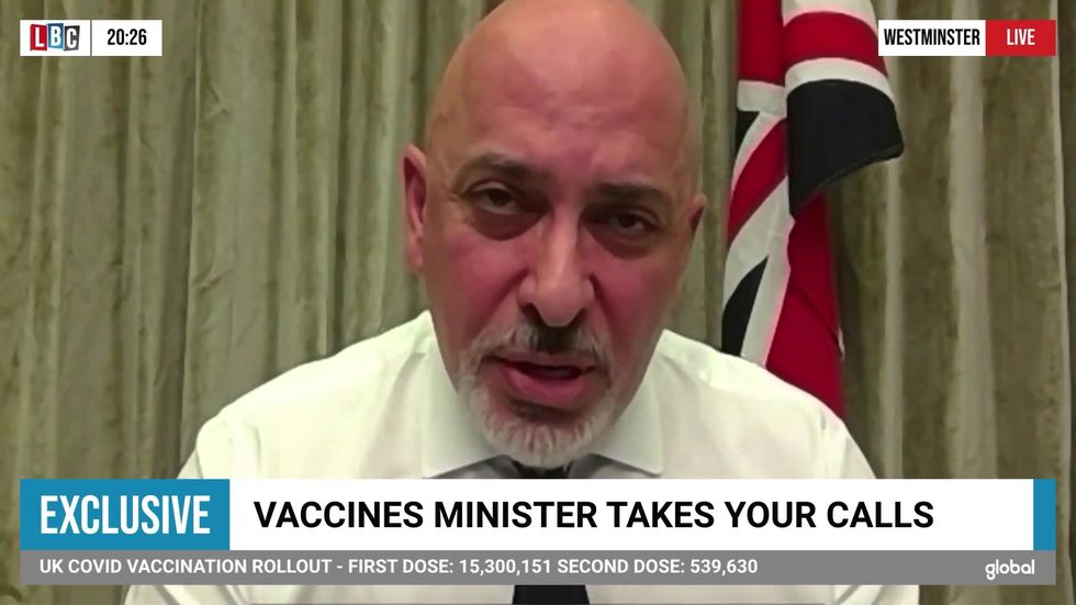 Nadhim Zahawi: No plans for international vaccine passports