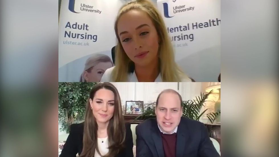 William and Kate speak to nursing student working on frontline of Covid-19 response