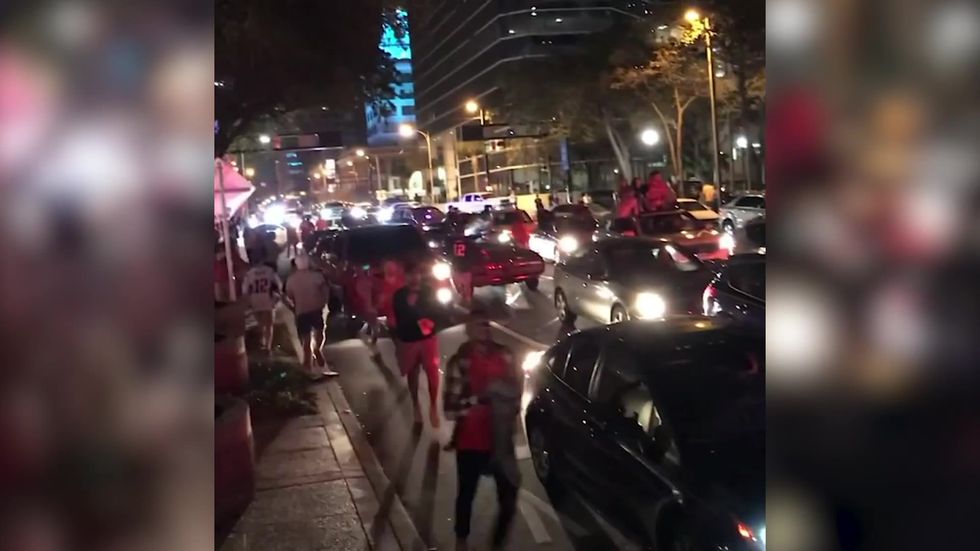 Thousands of Buccaneers fans flood Tampa streets to celebrate Super Bowl win