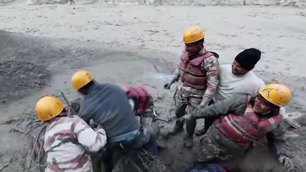 Indian worker pulled from debris after glacier break