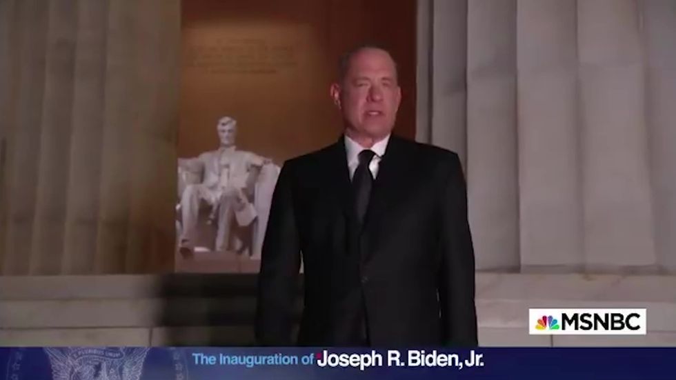 Tom Hanks introduces the 'Celebrating America' special for the inauguration