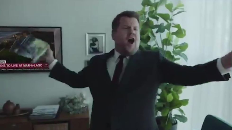 James Corden and Les Misérables cast celebrate ‘One Day More’ of Trump with musical parody