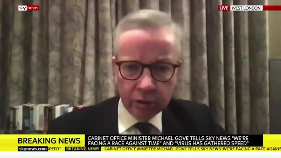 Michael Gove says lockdown to last until March