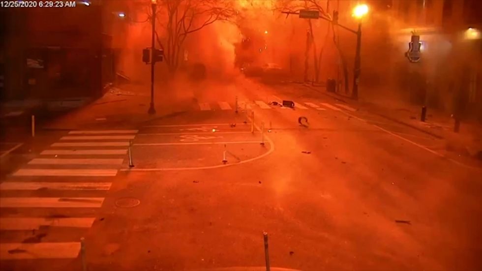 Police camera captures moment of Nashville blast