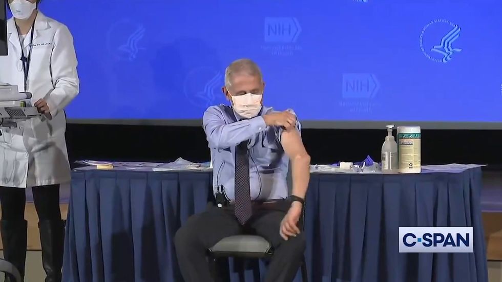 Dr Fauci gets Moderna Covid-19 vaccine