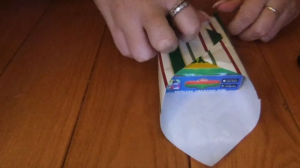 We tried this hack for wrapping with limited paper