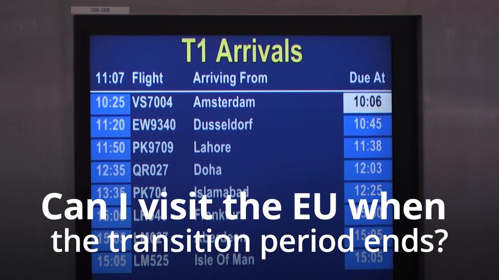 Can I visit the EU when the transition period ends?