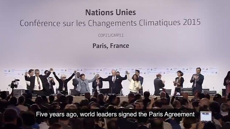 Greta Thunberg criticises lack of action on climate, five years on from Paris Agreement