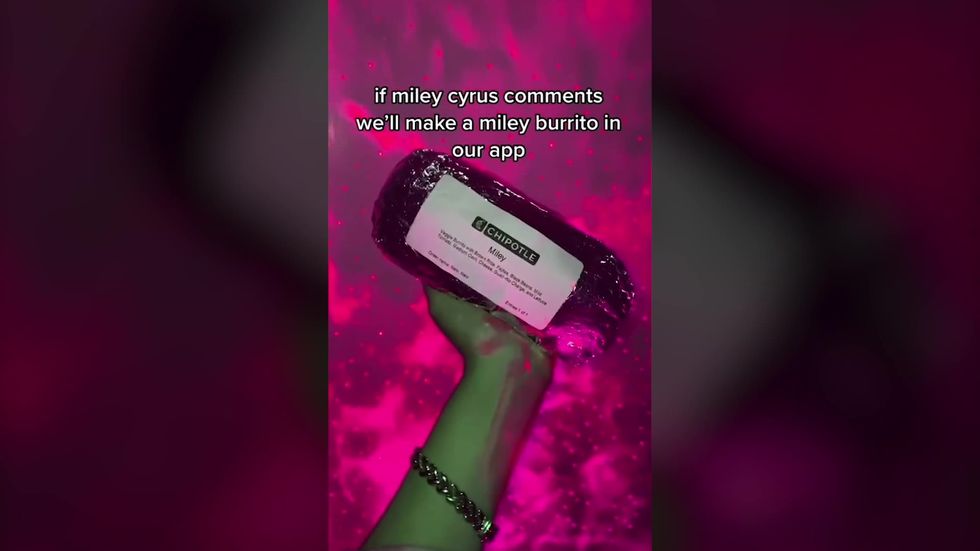 Chipotle names a burrito after Miley Cyrus after she comments on TiKTok