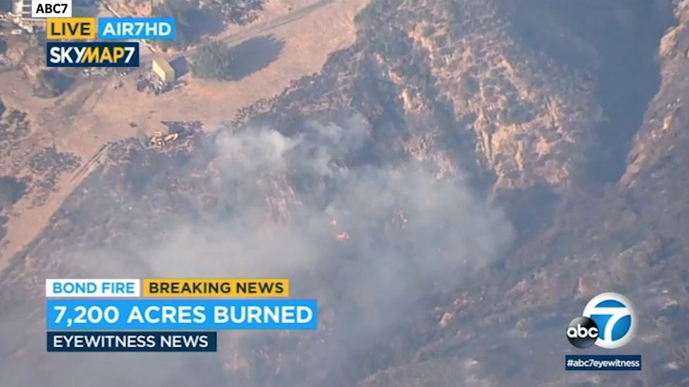 Thousands forced to evacuate as fire tears through hills of Orange County California