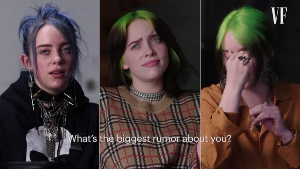 Billie Eilish responds to trolls who body-shamed her for wearing tank top.mp4