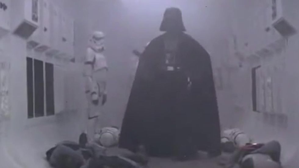 Darth Vader's entrance in Star Wars