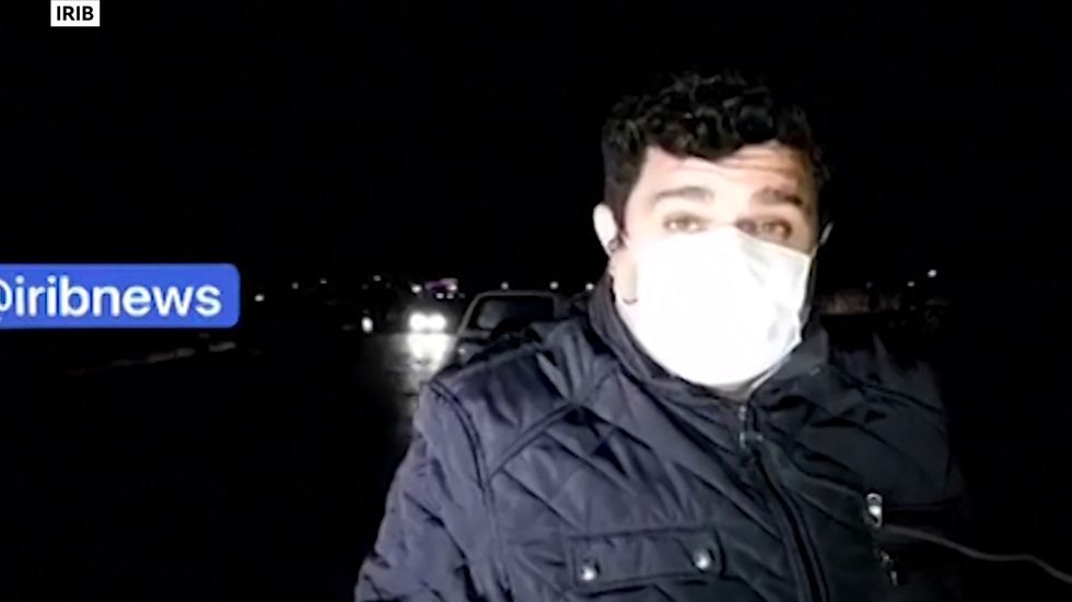 Iranian TV correspondent reports from site of nuclear scientist's death