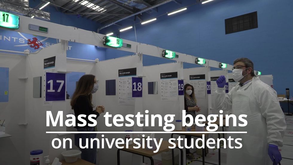 Mass testing begins in bid to get students home for Christmas