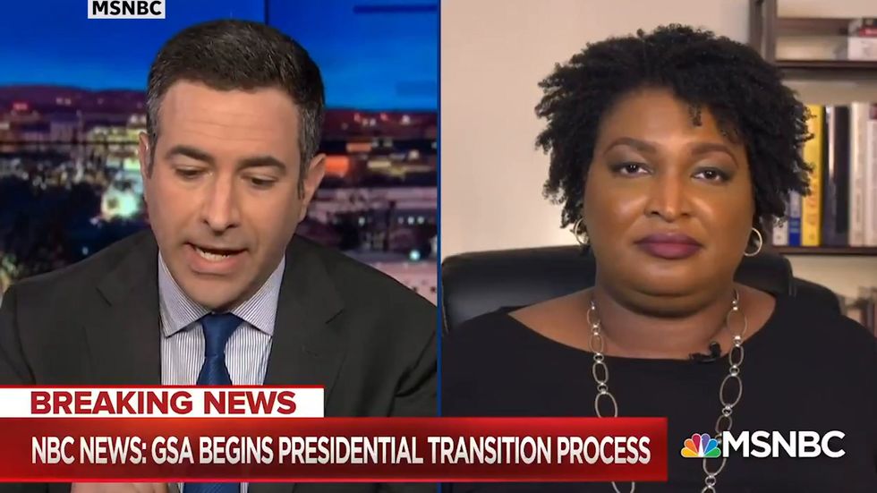 Stacey Abrams gives scathing response to Trump finally starting transition