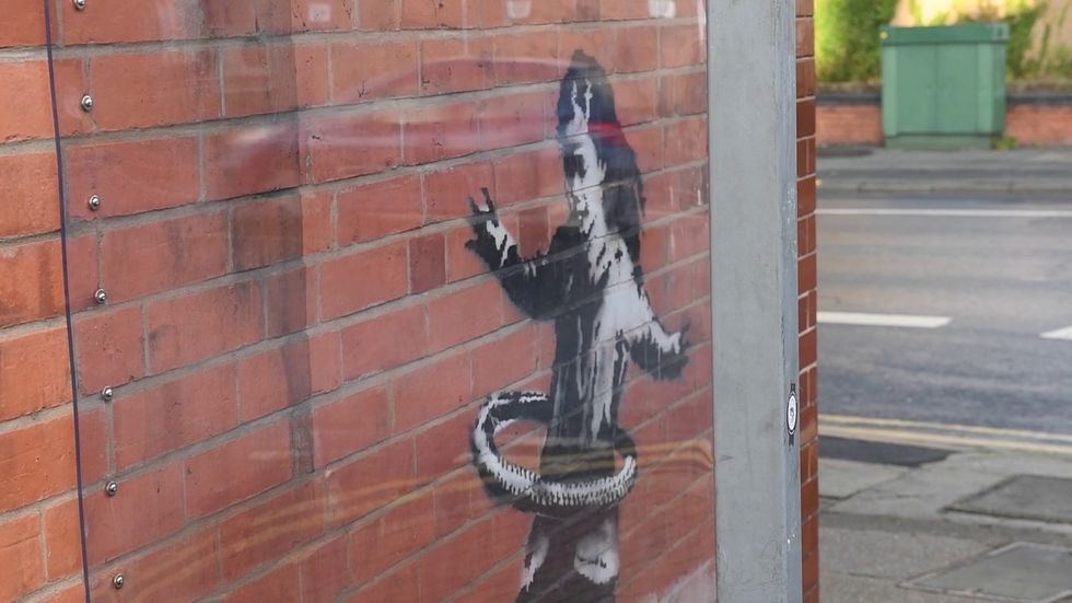 New bike appears next to Banksy piece