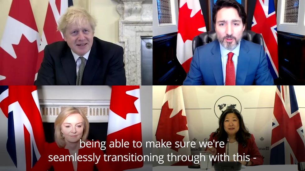 UK and Canada agree ‘rollover’ Brexit deal to continue trading on existing EU terms