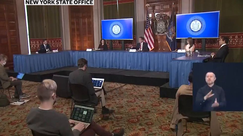 Andrew Cuomo in heated exchange with reporter over New York school closures